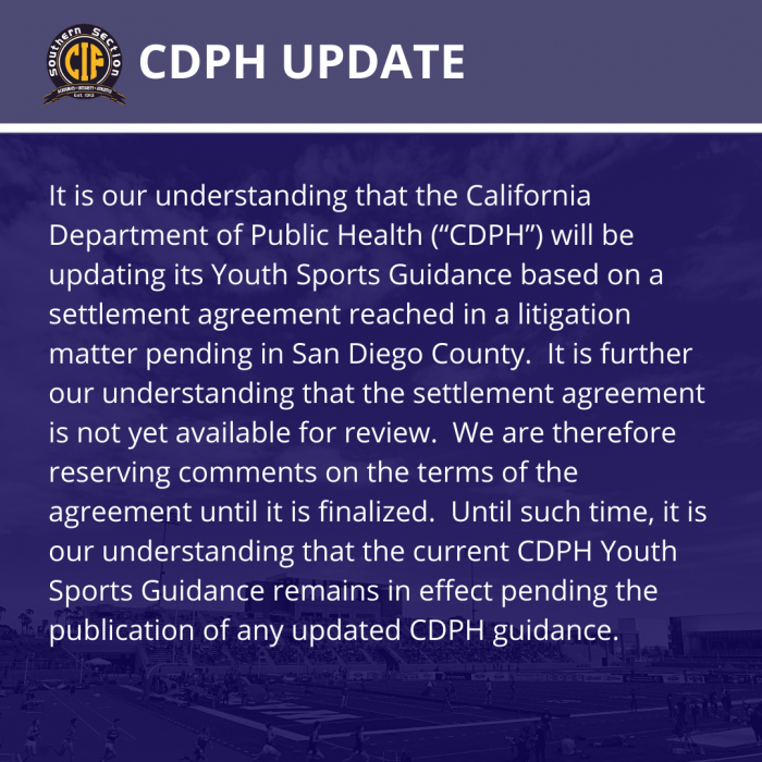 CDPH Update