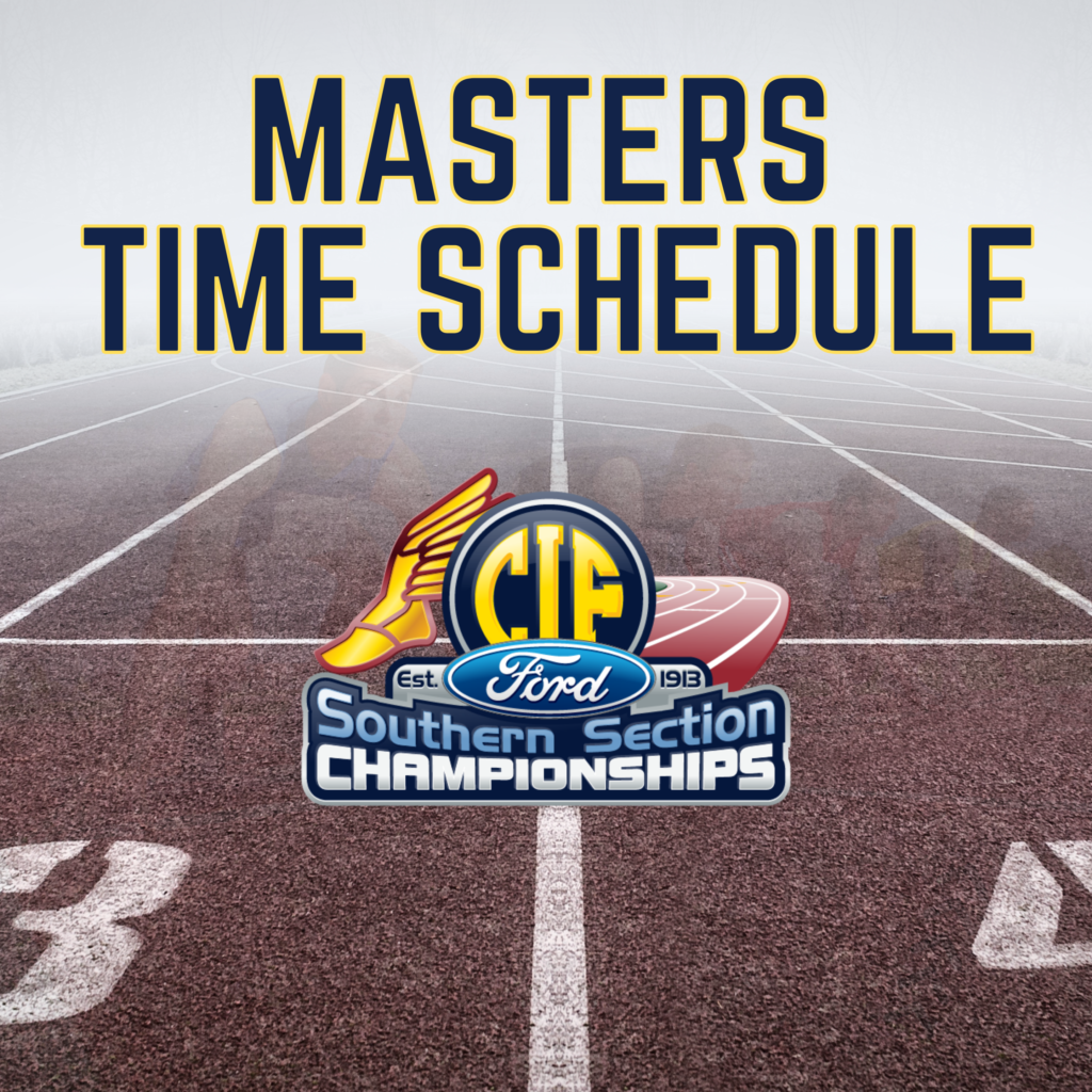 Time Schedule - Track Masters Meet - May 21, 2022