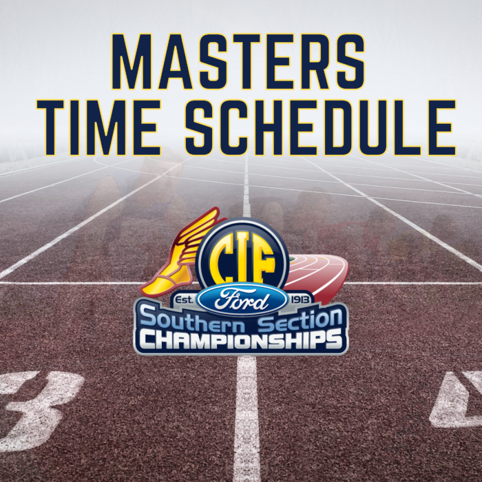 Time Schedule – Track Masters Meet – May 21, 2022