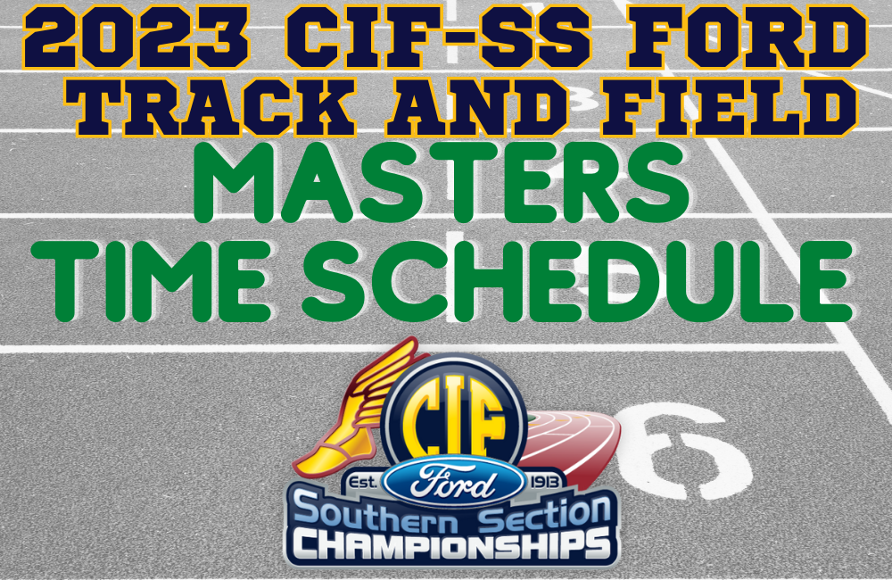 Time Schedule – Track Masters Meet – May 20, 2023