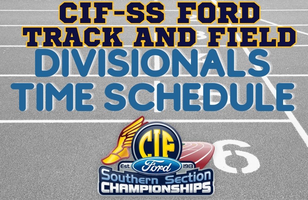 Time Schedule – Track Divisional Championship Finals – May 11, 2024