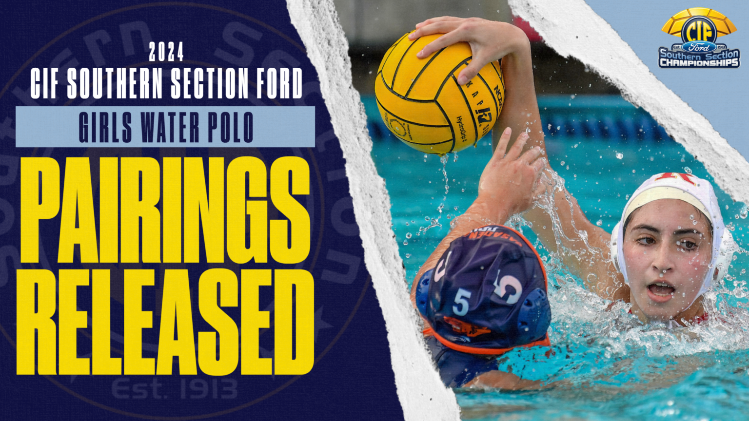 2024 Girls Water Polo Pairings Announced CIF Southern Section